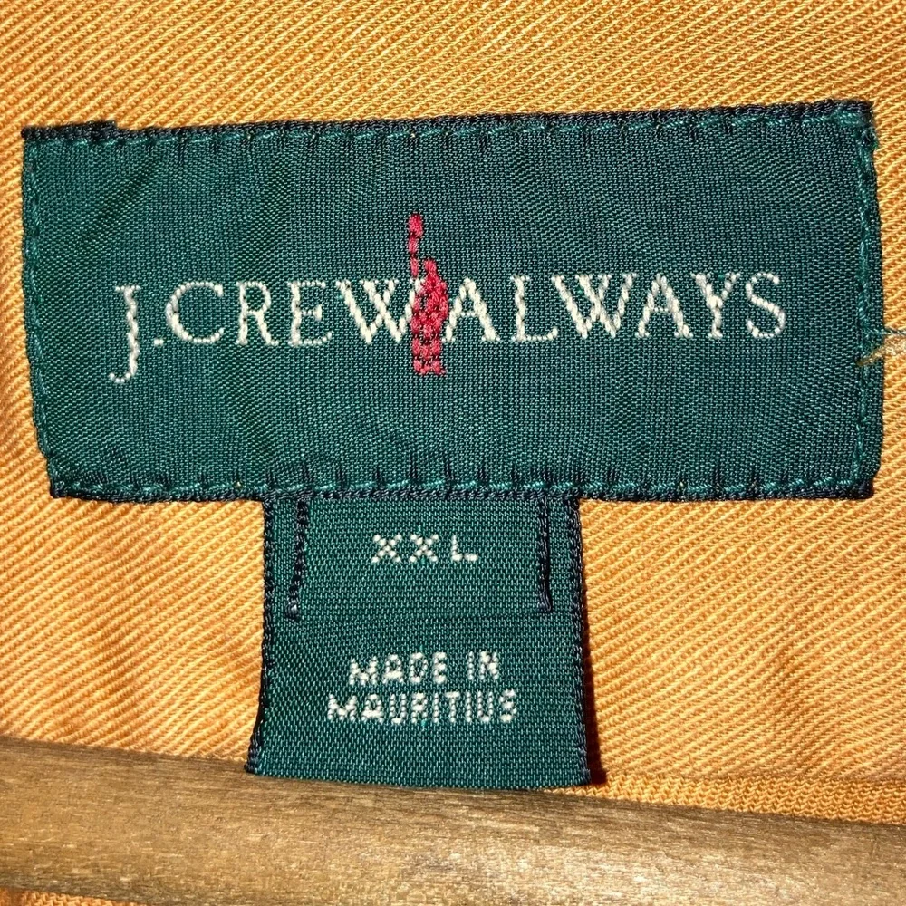 J Crew Always Heavy Twill Men’s Shirt XXL Marigold Yellow Orange EUC